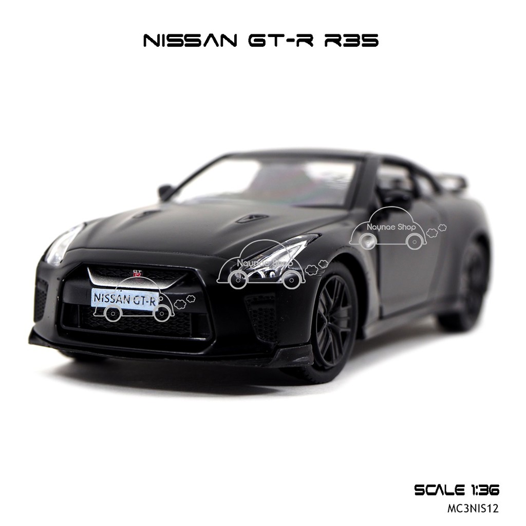 โมเดลรถ NISSAN GT-R R35 สีดำด้าน (Scale 1:36) | Shopee Thailand