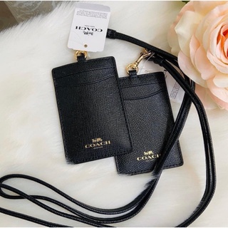 พร้อมส่ง แท้ 🇺🇸100% New Coach คล้องบัตร รุ่น ID LANYARD (COACH F57311) BLACK/LIGHT GOLD