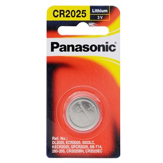 🔥The Best!! พานาโซนิค ถ่านกระดุมลิเธี่ยม รุ่น CR2025 3V PANASONIC Lithium Button Battery CR2025 3V