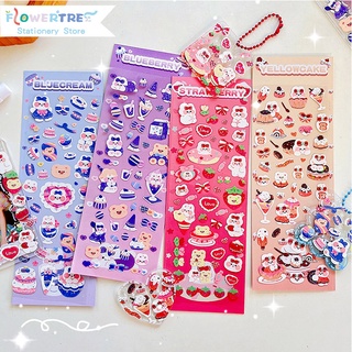 Flowertree สติกเกอร์ตกแต่งสมุดภาพ ขนมหวาน กระต่ายในวารสาร 1 ชิ้น