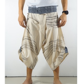 Samurai Pants กางเกงซามูไรเอวมัดลายปาด