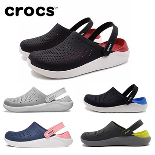 แท้  Crocsรองเท้าแตะสไตล์ใหม่ LiteRide Clog หิ้วนอก ถูกกว่าshop รองเท้าชายหาดรองเท้าแตะเย็น