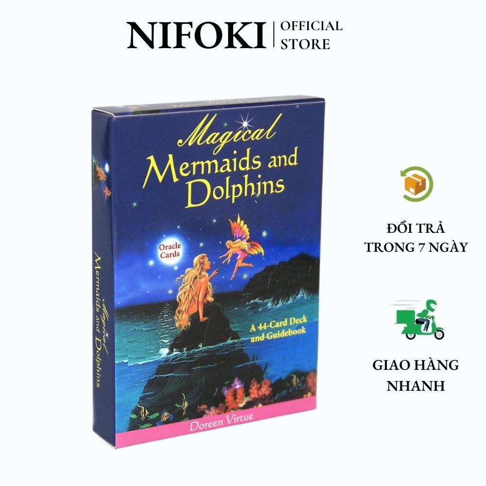 Magical Mermaids และ Dolphins Oracle Cards T7 Nifoki B1 Deck