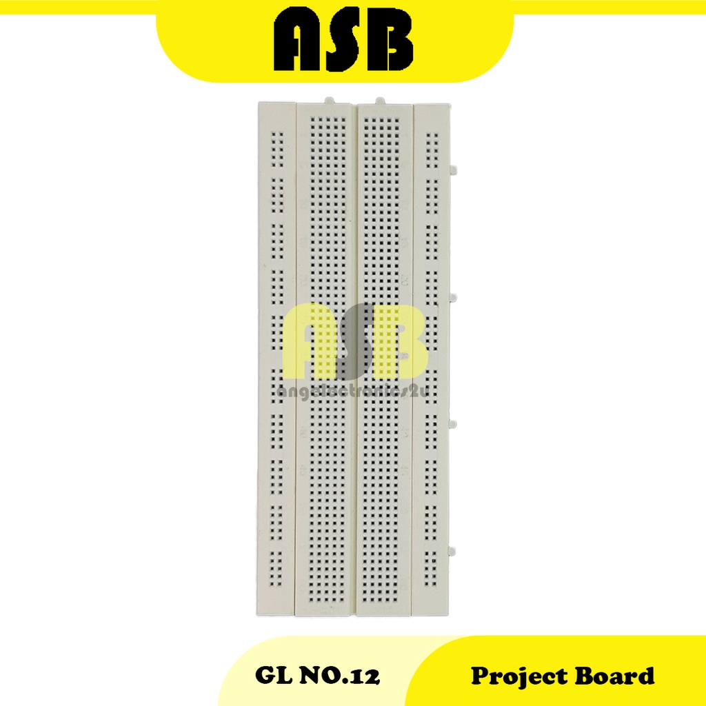 GL No.12 Project Board / Breadboard (เหล็กสปริงฟอสฟอรัส ) ( 840 รู ) ( 452006091 )