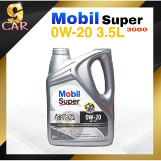 น้ำมันเครื่องเบนซิน Mobil Super  0W-20 3.5L สังเคราะห์แท้100%