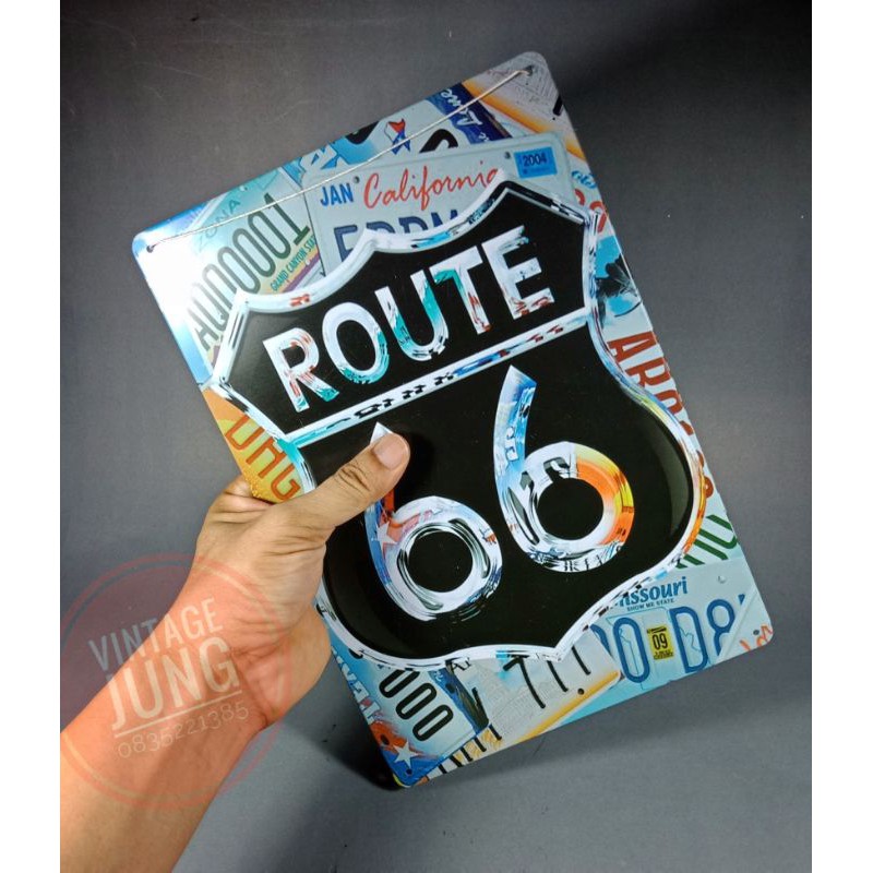 ป้ายสังกะสี "Route66"