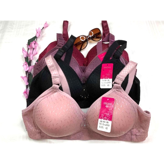 36-46 Cup C/D ขนาดใหญ่ผู้หญิง Bra Full Cup Coverage Non แบบมีสายสุภาพสตรี Bra Baju Dalam Perempuan B