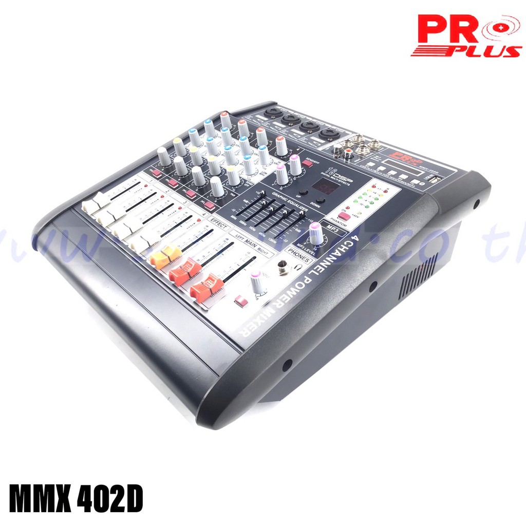 ฟรีค่าส่ง PROPLUS PMX402D เพาเวอร์มิกเซอร์ 4ช่อง พาวเวอร์มิกซ์ เอฟเฟค PROPLUS PMX-402D