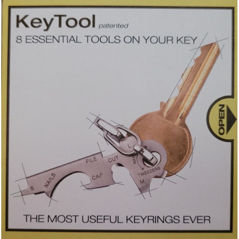 8 in 1 True Utility KeyTool พวงกุญแจที่มีประโยชน์ที่สุด Ever ที่เปิดขวดไขควงเครื่องตัด