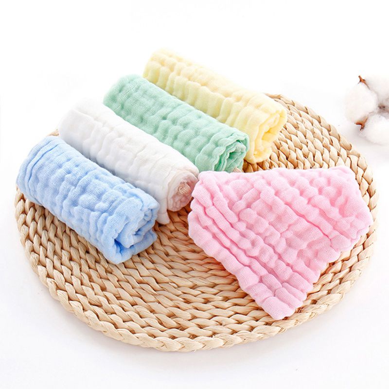 Wit Square Baby Face Towel 30x30 ซม.ผ้าฝ้าย Muslin Baby Face Towel เช็ดผ้า