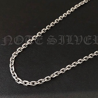 สร้อยคอ เงินแท้ ลาย คชกริต Size SS รมดำ Sterling Silver 925 NSNL1337