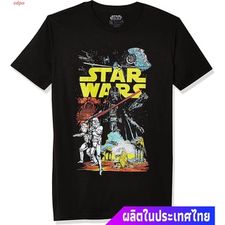 เสื้อยืดผ้าฝ้ายเสื้อยืดราคาถูกcdpo เสื้อยืดแขนสั้น Star Wars Mens Rebel Clic Graphic T-Shirt Sports T-shirtL XL  XXL 3X