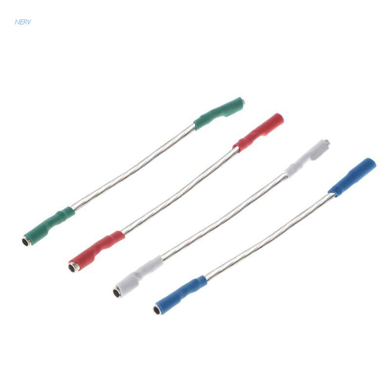 4PCS Universal Silver Leads Wires Header Wire Cable 40mm for 1.2-1.3mm Pins Turn