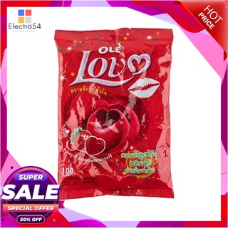 โอเล่ เลิฟ กลิ่นสวีทสตรอเบอร์รี่ แพ็ค 100 เม็ดช็อคโกแลต ลูกอม หมากฝรั่งOle Love Sweet Strawberry Flavoured Candy 100 pcs