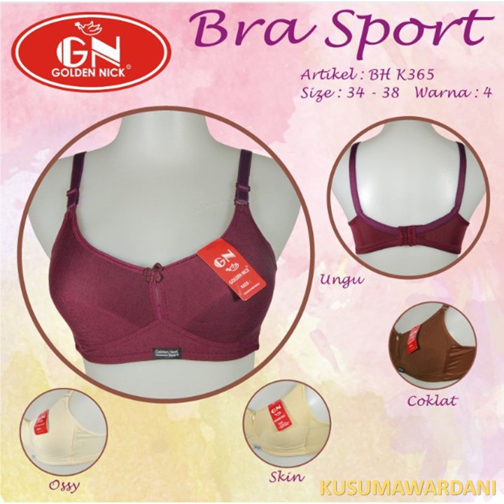 ทองนิค เค365 | สปอร์ตบรา Bra BH ชุดชั้นในสตรีสาวไม่มีสาย Wardani