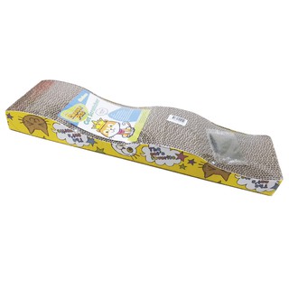KING PET ที่ลับเล็บแมวทรงคลื่น ขนาด: 46x12x5 ซม. พร้อมCATNIP