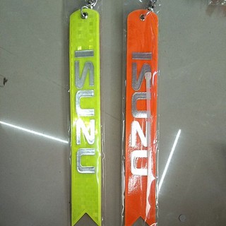 ริบบิ้นห้อยท้ายรถISUZUสะท้อนแสง_1ชิ้นมี2สี