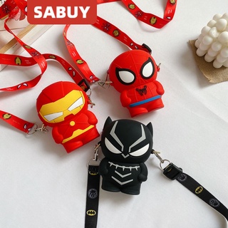 SABUY 2022 ใหม่น่ารักแฟชั่นอะนิเมะเด็กไหล่ messenger กระเป๋า spider man iron man เด็กอนุบาลกระเป๋าเป้มินิ