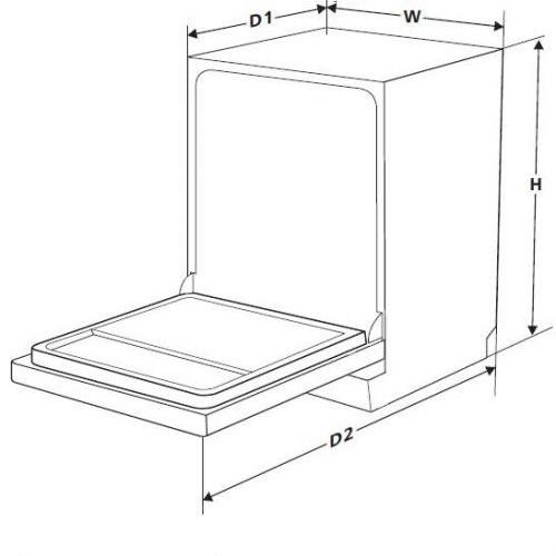 FRANKE เครื่องล้างจานแบบตั้งพื้น (Freestanding Dishwasher) สแตนเลส รุ่น