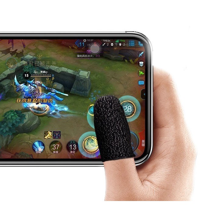 ถุงมือกันลื่น แบบสัมผัส สำหรับเล่นเกมมือถือ. 