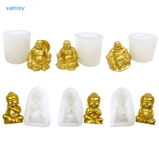 Va แม่พิมพ์ซิลิโคน รูปปั้นพระพุทธรูป Maitreya 3D สําหรับทําเทียน สบู่ พลาสเตอร์