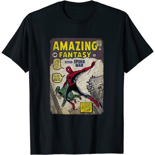 เสื้อยืด Marvel Spider-Man Comic Book Cover Print Graphic T-Shirt