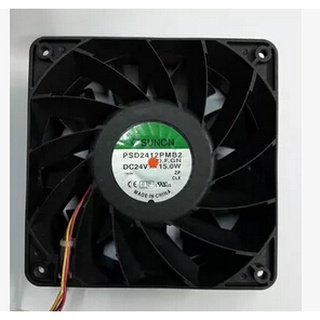 Yth SZ PSD2412PMB2 (2)F.gn DC24V 15.0W ใหม่ ของแท้ SUNON พัดลม ขนาดใหญ่ สามสาย