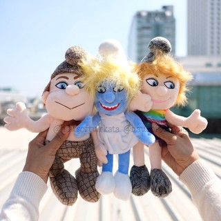 ตุ๊กตา Smurfette &amp; Hackus &amp; Vexy ท่ายืน นิ้ว Smurf เสมิร์ฟ