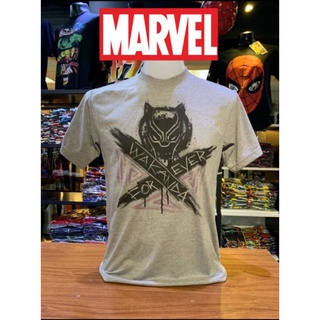 เสื้อยืดMarvel_ลิขสิทธิ์แท้ลายBlackPantherสีเทา(mvx-016)