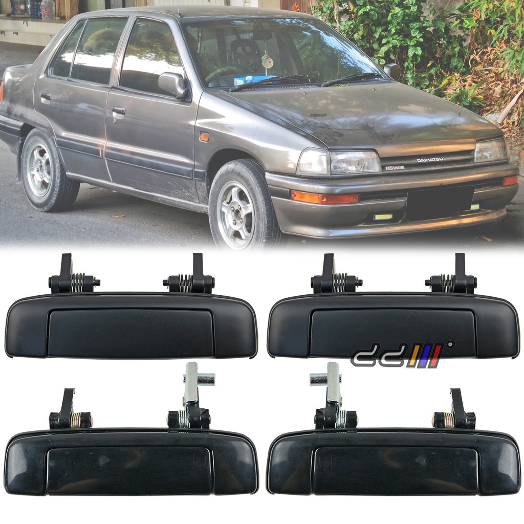 Daihatsu Charade G100 G101 G102 G112 1988-1993 ประตูด้านนอกมือจับภายนอก (สีดํา)