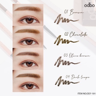 ODBO NANO SLIM EYEBROW PENCIL OD7-101 โอดีบีโอ นาโน สลิม อายบราว เพ็นซิล ใช้งานง่าย ไม่ต้องเหลา