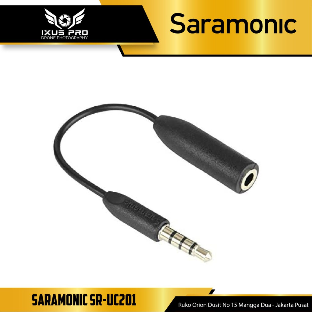 Saramonic SR-UC201 3.5 มม. TRS ตัวเมียถึง 3.5 มม. TRRS ตัวผู้สําหรับสมาร์ทโฟน