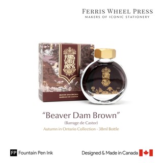 Ferris Wheel Press "Beaver Dam Brown" 38ml Fountain Pen Ink - หมึกเติมปากกาเฟอร์ริสวีสเพรส บีเวอร์แดมบราวน์