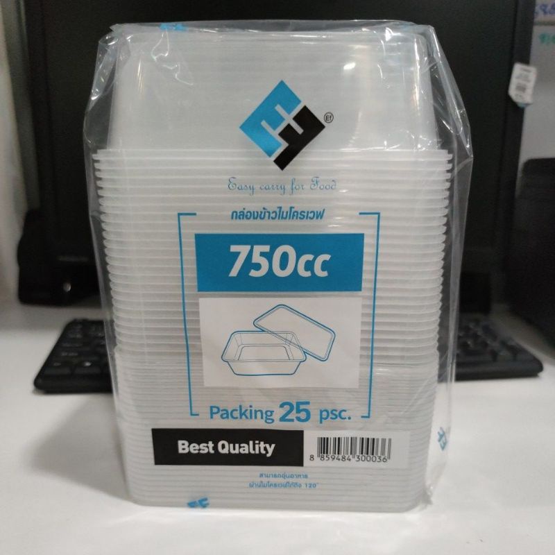 กล่องข้าว กล่องใส กล่องใส่อาหาร เข้าไมโครเวฟได้ EF 750cc