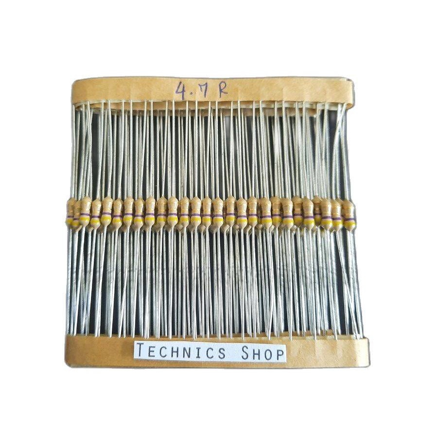 ตัวต้านทาน 4.7 โอห์ม 1/4W จำนวน 20 ตัว Resistor 4.7 Ohm 20 pcs.