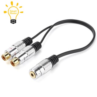 ◤☺◥3.5mm (1/8 inch) Stereo Jack Female to 2 Dual RCA Female Jack Stereo Audio Splitter Y Adapter C