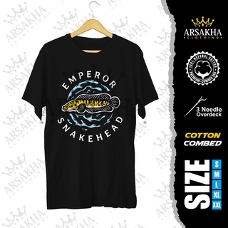 เสื้อยืด พิมพ์ลาย Snakehead Channa Emperor Distro Arsakhacloth