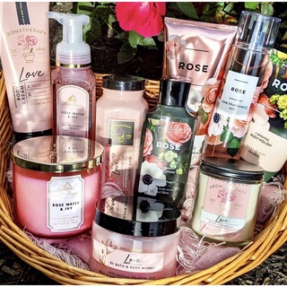 (แท้) 🌹Bath&amp;Body Works all about Rose/ Rosewater &amp; Ivy/ Love Rose+Vanilla Aromatherapy collection