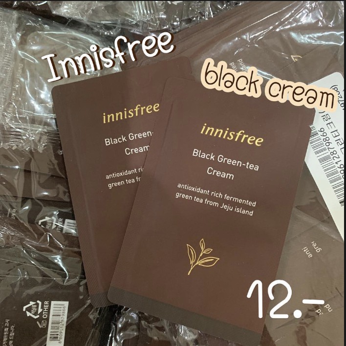 Innisfree Black Green Tea Cream เทสเตอร์ 3 มิล. แพ็คเกจใหม่ล่าสุด my
