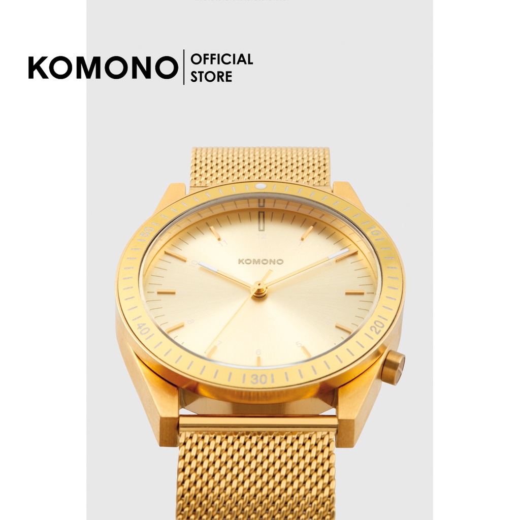 KOMONO Watch Ray Legacy Mesh All Gold นาฬิกาผู้ชาย โลหะ ทางการ/ทำงาน/ลำลอง