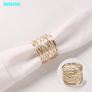 (Babystar) แหวนโลหะสีเงิน สําหรับแขวนผ้าเช็ดปาก สีทอง