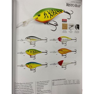 Rapala Risto Rap 5 ซม., 8 ซม. (RR05), (RR08) (ผู้วิ่งลึก)