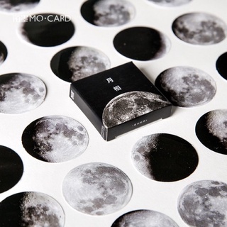 [45ชิ้น] สติ๊กเกอร์ดวงจันทร์สีดำ SB: black moon