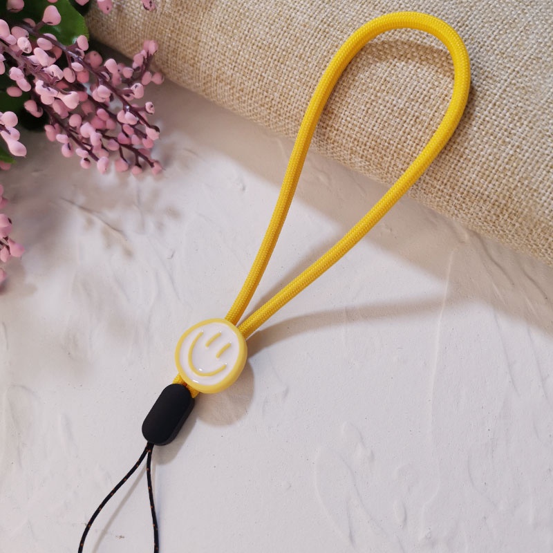 น่ารักรอยยิ้มใบหน้าสายคล้องมือไนลอนสายคล้องโทรศัพท์อ่อนโทรศัพท์มือถือสากลน่ารักเสน่ห์เชือกเส้นเล็กสำหรับ Phone - รูปที่ 5