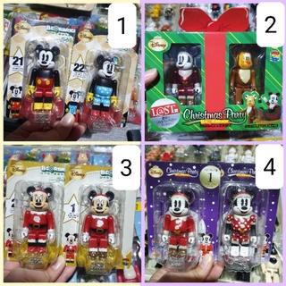 Bearbrick Be@rbrick mickey + minnie ขนาด100%(ที่ห้อยพวงกุญแจสามารถถอดออกได้)