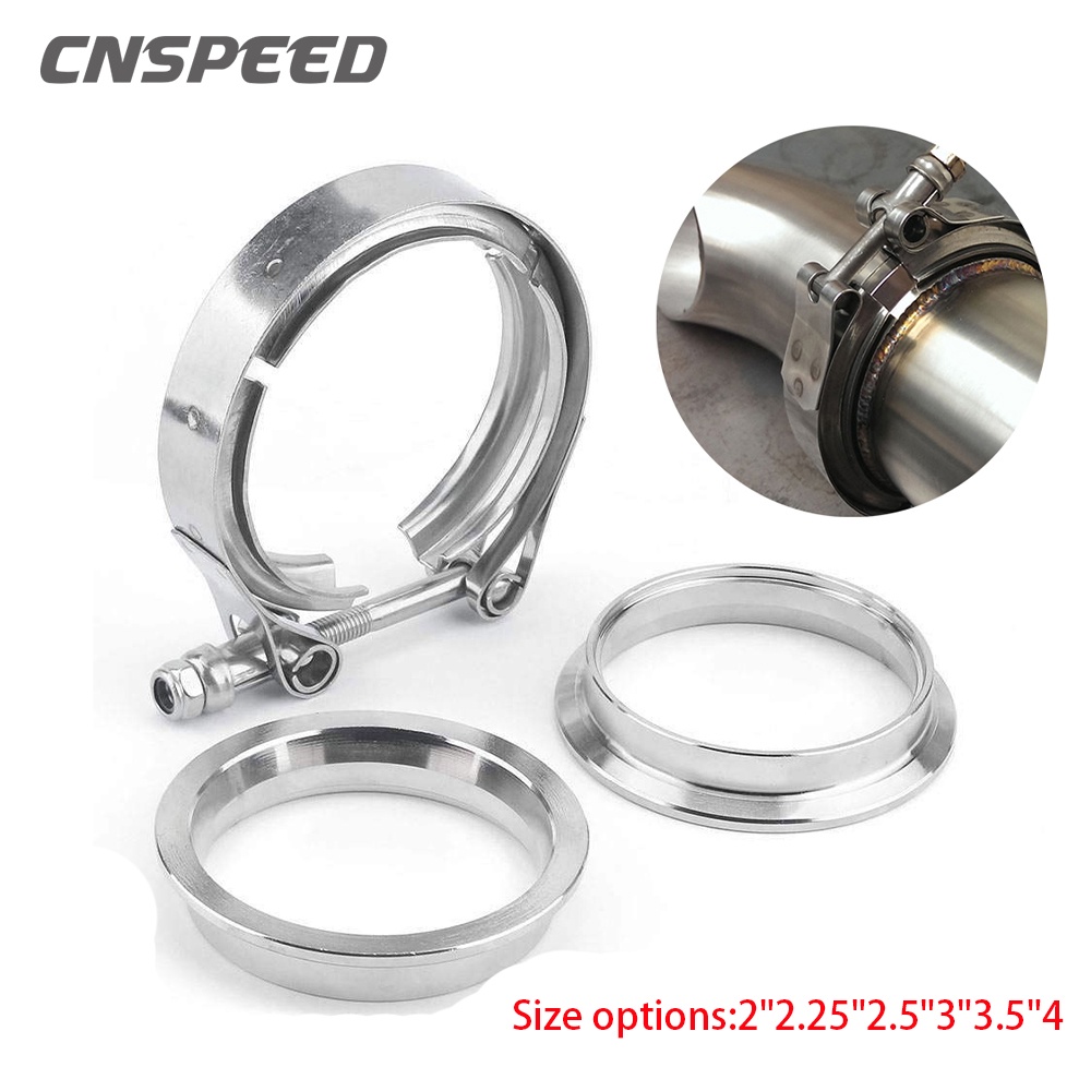 304 สแตนเลส 2 2.25 "2.5" 3" V band Clamp 3" นิ้ว V-band Exhaust ชายหญิงหน้าแปลน Turbo Exhaust Vband 