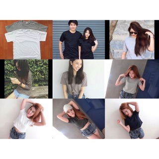 เสื้อสีพื้นแขนสั้น