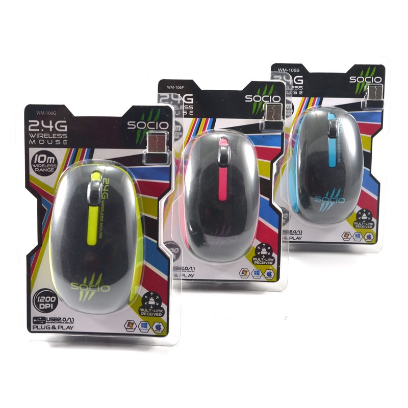 Socio Mouse WM-106 (Wireless)(ไร้สาย) 1200DP