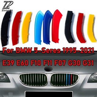 กระจังหน้ารถยนต์ m - sport grille 3 ชิ้นสําหรับ BMW G30 F10 E60 E39 F07 F11 G31 5 Series / Germany Flag Color Car Racing Grille Strip Trim Clip