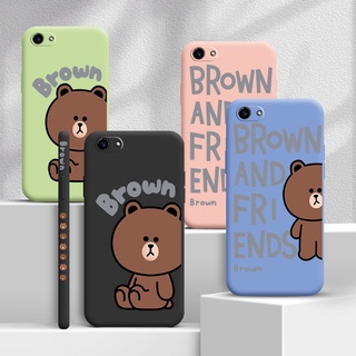 เคสโทรศัพท์ vivo Y67 Y72 5G Y81 Y81i Y83 Y85 Y91 Y95 เคส โทรศัพท์การ์ตูนสีน้ำตาลและเพื่อนกันกระแทกนุ่มเคสโทรศัพท์ซิลิโคนรูปแบบกล้อง Full อุปกรณ์ป้องกันเลนส์ปลอกส